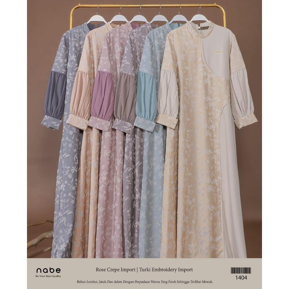 HK Gamis Nabe Deena Premium Terbaru / Dress Nabe / Nabe Original / Gamis Ekslusif / Gamis Lebaran / 
