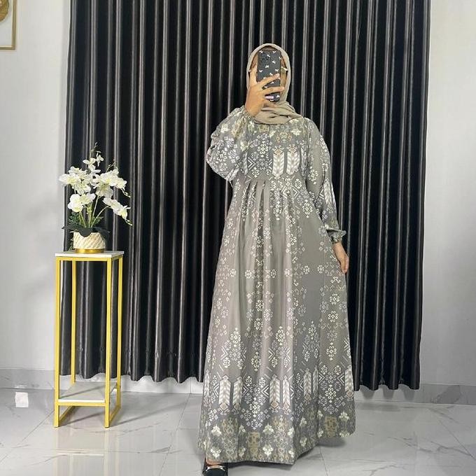 Ameera Gamis Silk Premium Bahan Maxmara Luxury + Gamis Simple Mewah Elegant Promo