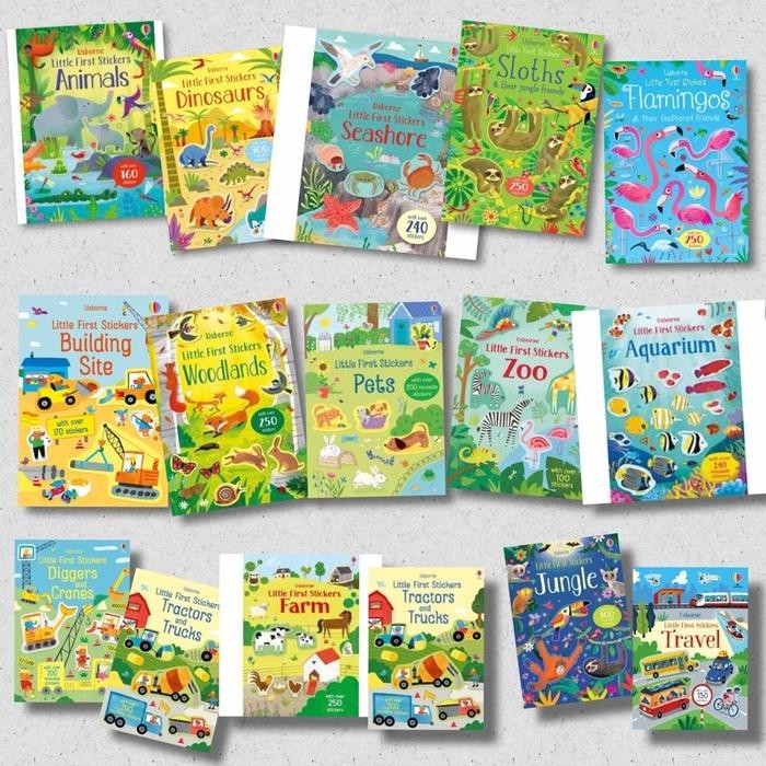 

Usborne Little First Stickers Collection - Buku Stiker Book Anak Activity Ted Book My Own Flashcards
