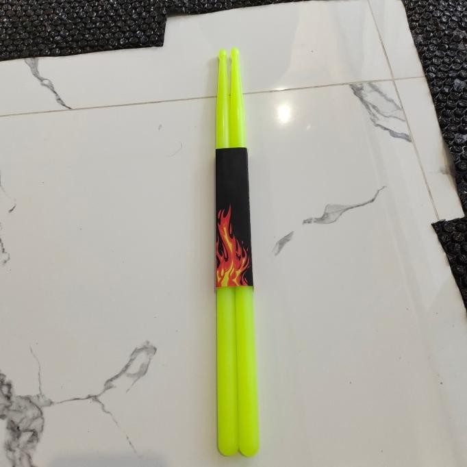 STICK DRUM NYLON 5A/stik drum plastik Import Warna Hijau Premium