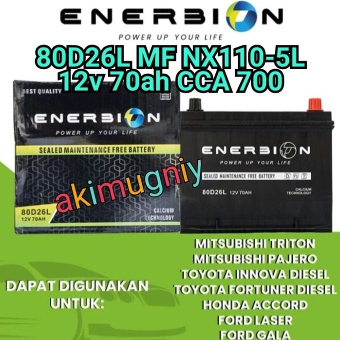Ready  Aki Kering 80D26L Mf Nx110-5L 12V 70Ah Incoe Gs Yuasa Amaron Bosch Supreme Faster Delkor Soli
