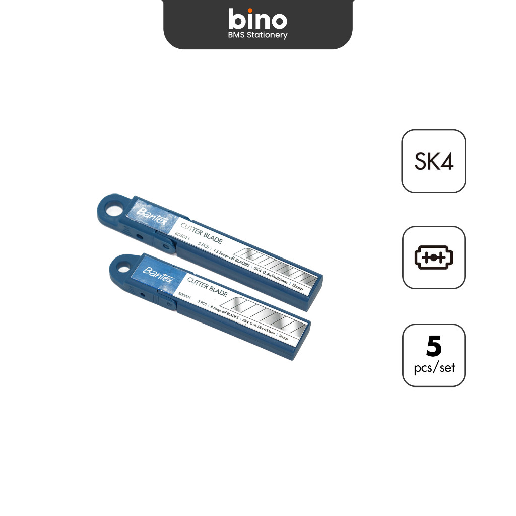 

[BMS Tangerang] Bantex Refill Cutter Blade Pisau Tajam Material SK4 Isi 5 Pcs BD50XX