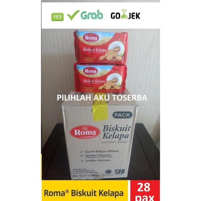 

Ready Stock !!! Biskuit Roma Kelapa 300 Gr - 1 Kardus Isi 28 Pax - Khusus Gojek & Grab