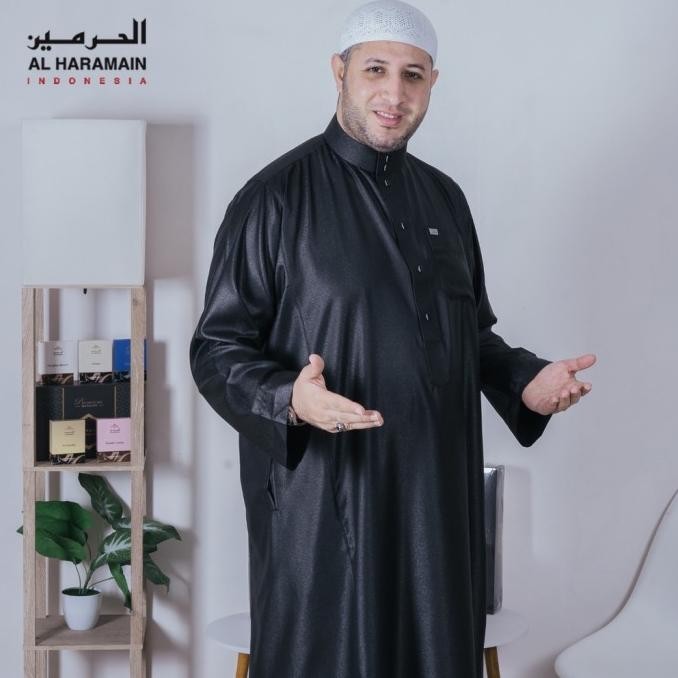 Promo, Al Haramain Jubah / Gamis Pria Dewasa Premium Woll (09) | Putih |