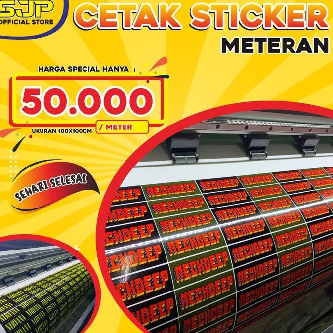 CETAK / PRINT STICKER VINYL METERAN