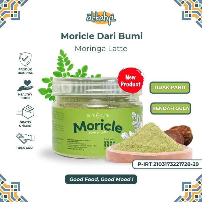 

Moricle Moringa Latte 200 Gram Dari Bumi Minuman Serbuk Daun Kelor Bubuk