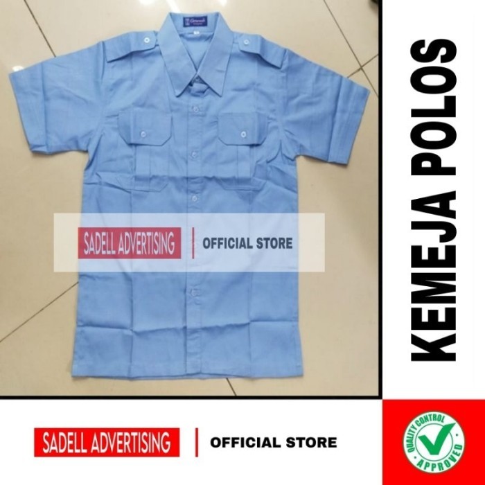 TERLARIS KEMEJA PDH POLOS BIRU MUDA SERAGAM PDH POLOS BIRU MUDA LENGAN PENDEK PRIA MURAH