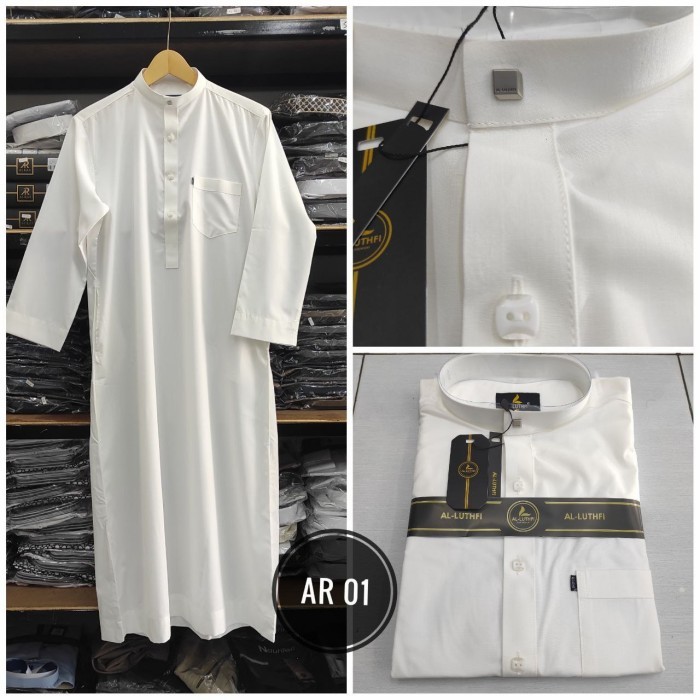 Jubah / Gamis Al Lutfi Anak Remaja Putih