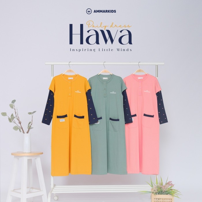 gamis kaos anak perempuan ammarkids baju muslim harian usia 4-12 tahun