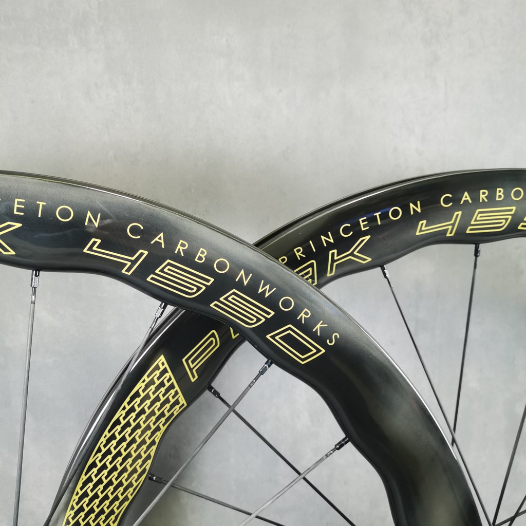 YEMAR 700C Princeton 4550 Carbon Road Bike Wheelset, Disc Brake , Tubeless, Tubular Wheels, UD Gloss