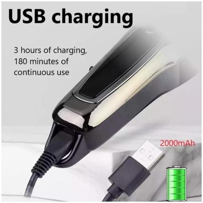 Kemei Pg1990 Alat Cukur Listrik Kemei Pg1990 Cordless Usb Cable Km-Pg1990 Rechargeable Hair Clipper 