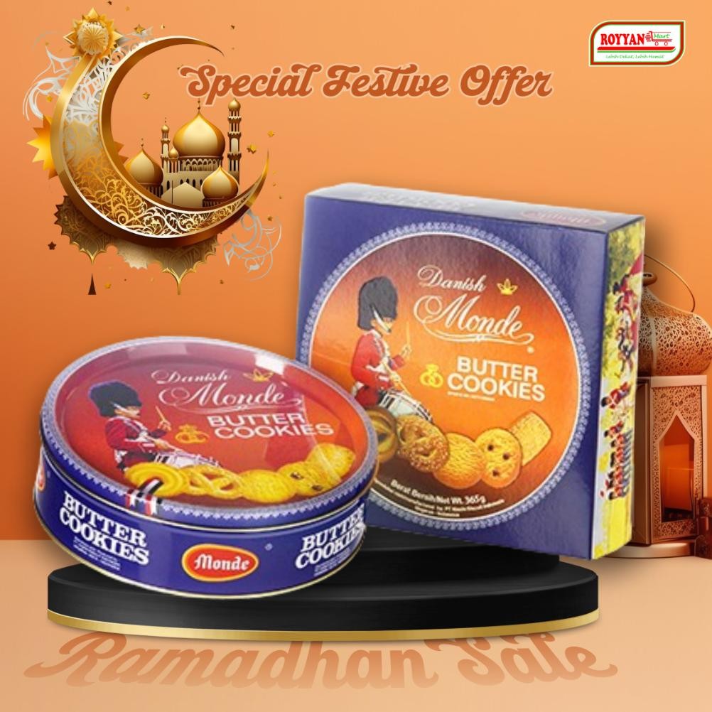 

ORIGINAL PROMO Ramadhan MONDE BUTTER COOKIES 908g - 454g Kaleng Menu Wajib Lebaran Idul Fitri fb-4