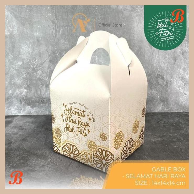 

| NS | GABLE BOX : 14X14X14 CM / SELAMAT HARI RAYA MORROCANS / BOX NASTAR