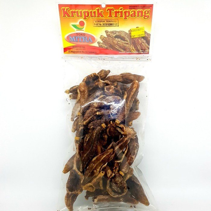 

BERGARANSI MITRA KRIPIK TRIPANG 100gr TERIPANG HASIL LAUT OLEH KHAS ASLI MADURA