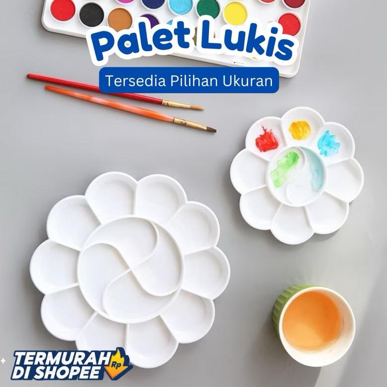 

Ty-65 Palet Lukis Bunga/ Palet Cat Air/Piring Cat Air / Palet Palette Lukis Acrylic Murah / Tempat Cat Air Bunga [Edufuntoys]