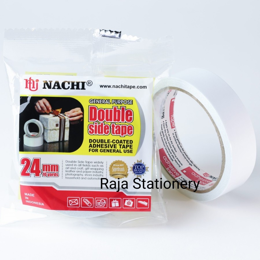 

NACHI DOUBLE TAPE 12mm 24mm 48mm / SELOTIP ISOLASI DUA SISI NACHI MURAH BERKUALITAS RAJA BIG BOX