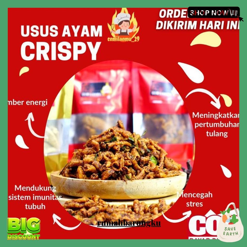 

(Promo) Murah Usus Crispy Mantap Kemasan Box 500 Ml Gratis Ongkir