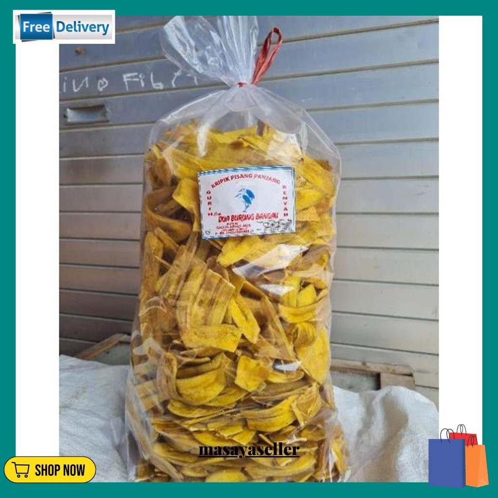 

Keripik Pisang Gurih 1Kg Keripik Pisang Kepok Lampung Gratis Ongkir