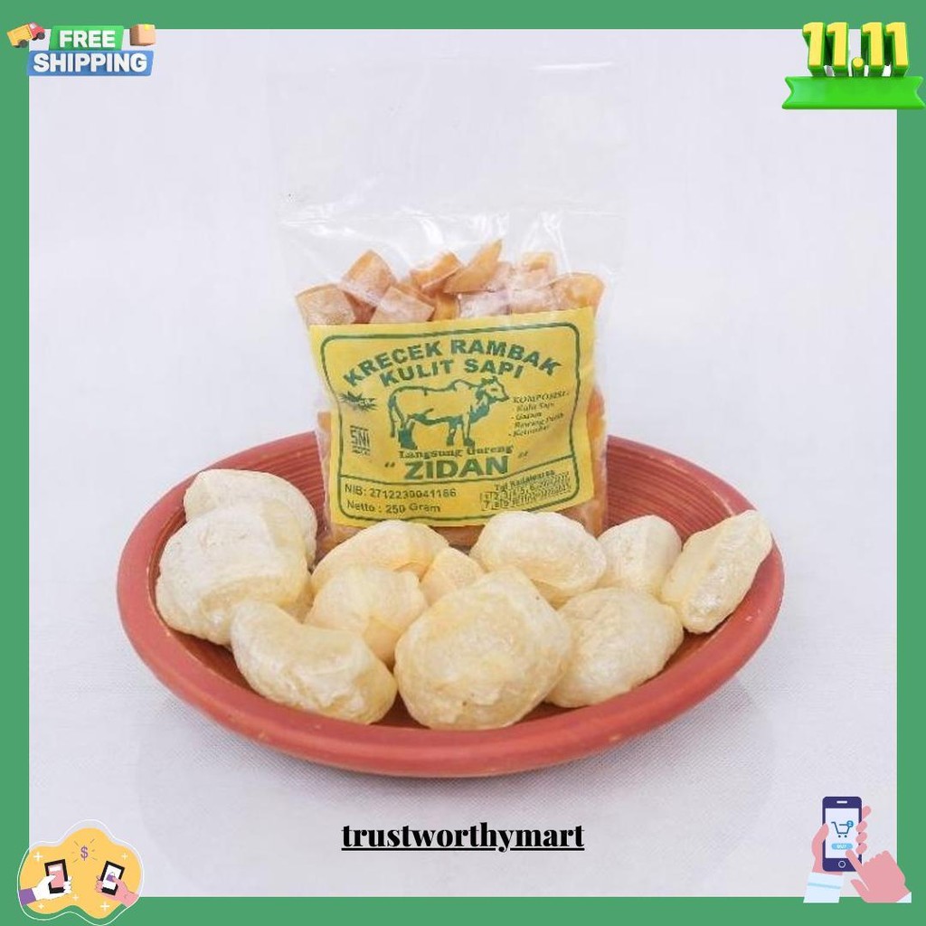 

Krecek Rambak Kulit Sapi Siap Goreng Terlaris Original Produk