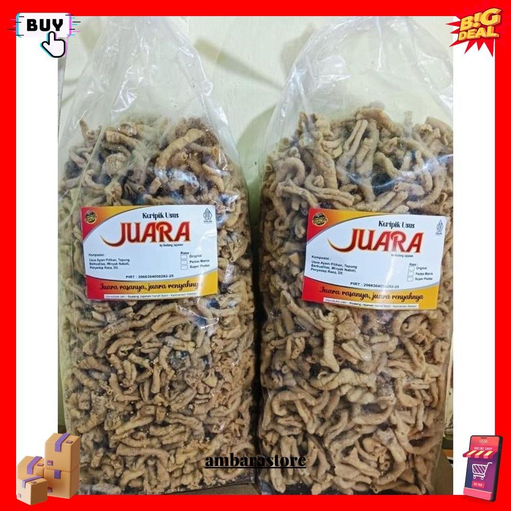 

Keripik Usus Juara 500Gram Termurah Banget