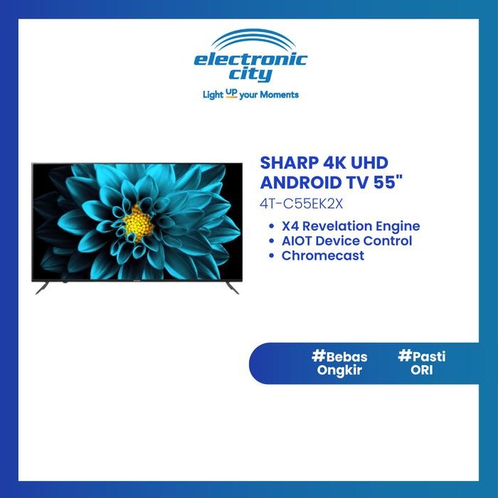 Sharp 55 Inch 4K Android TV UHD - 4T-C55EK2X