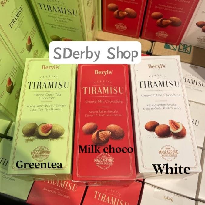 

New Arrival, Beryls Classic Tiramisu Almond Box 200 Gram Milk Chocolate Greentea