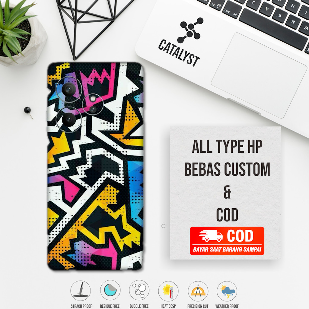 Garskin Hp Realme GT 6 Full Body abstract Kode uou buy 1 Get 2