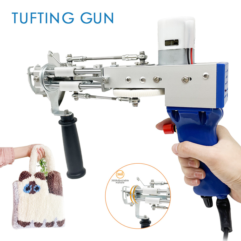 ARW Electric Tufting Gun Cut Pile Carpet Weaving Flocking 100-240V Adjustable Rug Carpet Tufting Gun
