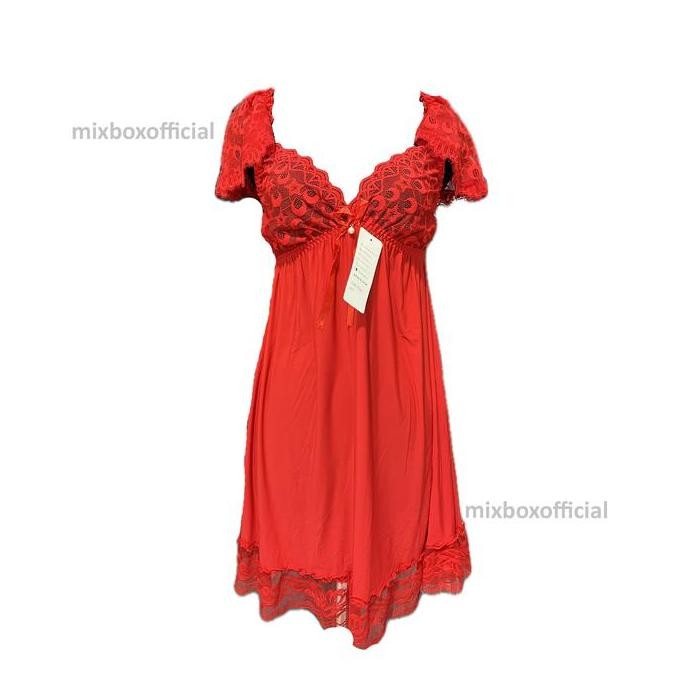 

Mixbox Daster Dress Lingerie Spandex Sutra Terbaru Ld 130 - Velovee Original
