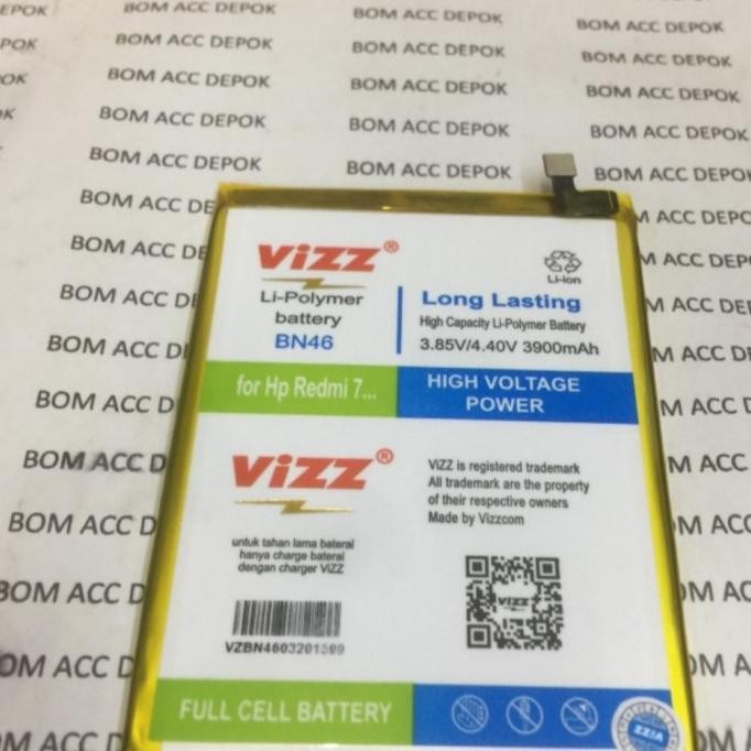 Baterai Vizz Xiomi Redmi 7 tipe BN46 Terlaris
