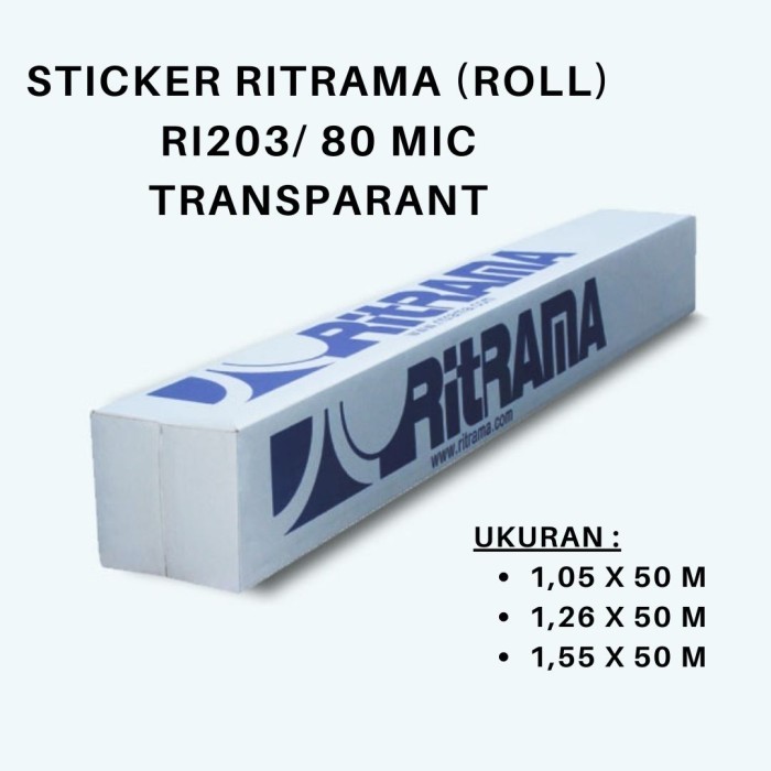 

STICKER RITRAMA TRANSPARAN (ROLL) UK. 1,26 - 1,55 M