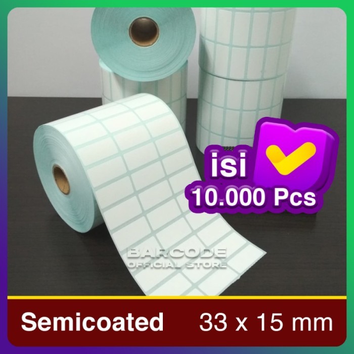 

LABEL SEMICOAT 33 X 15 STIKER 33X15 MM 3 LINE ISI 10000 (1 SLOP)