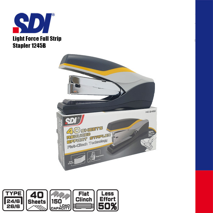 

SDI 1245B STAPLER NO.3 LIGHT FORCE 40 LEMBAR
