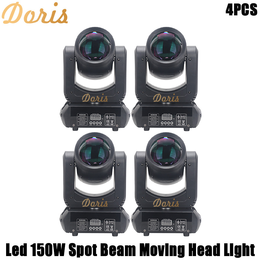 AERO No Duty 4Pcs Mini LED Moving Head 150W Beam+Spot+ 18 Rotating Prisms Dmx Stage Effect Light Dis