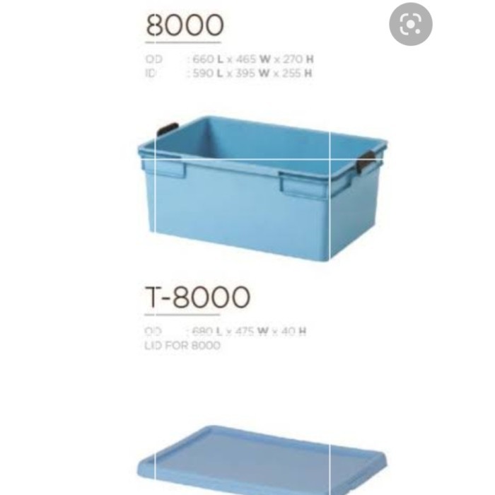 Container rabbit 8000 + tutup/Box industri rabbit 8000/Container box