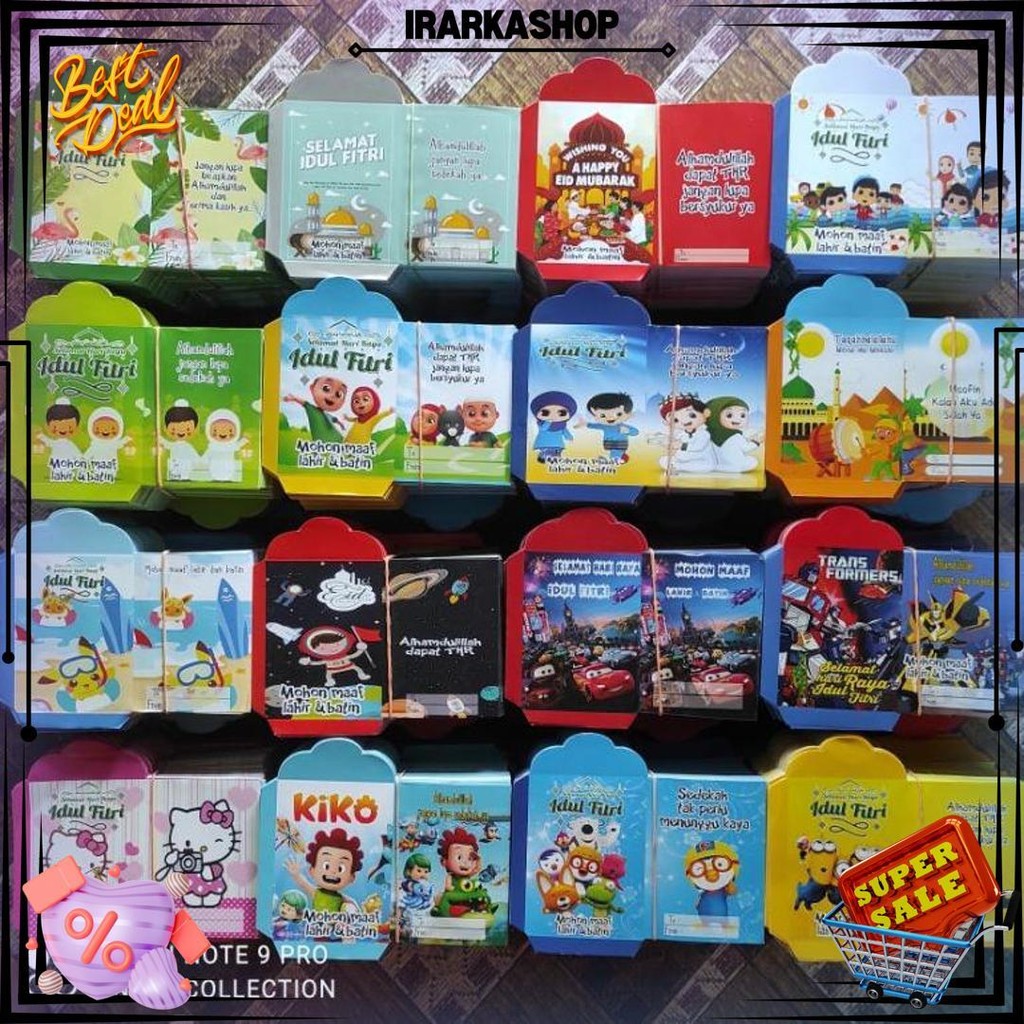 

Pilih Motif - 100 Lembar Amplop Lebaran Medium Karakter D Gratis Ongkir