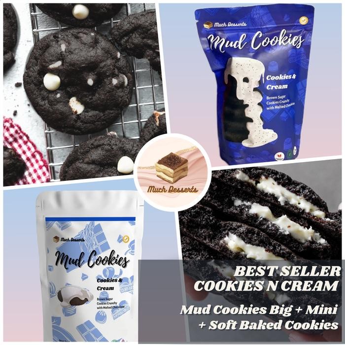 

[Paket Best Seller] Much Desserts Mud Cookies dan Soft Cookies Cookies And Cream