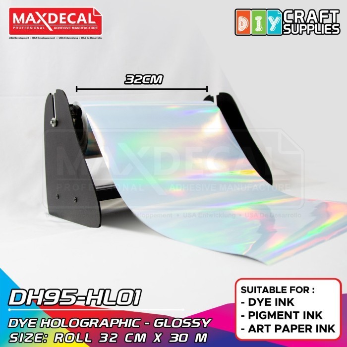 

MAXDECAL DIY STIKER VINYL HOLOGRAM PET INKJET COATING DH95-HL01