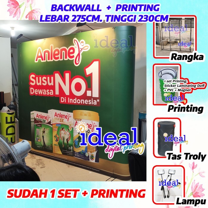 

BACKWALL BACKDROP PAMERAN KONFERENSI PERS 3X3 MAGNETIC PORTABLE