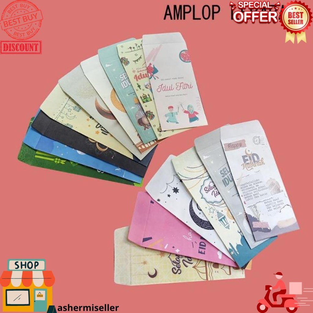 

(Isi 10Pcs) Amplop Lebaran 2025/ Amplop Angpao Lebaran Terbaru 2025 Murah Unik D Termurah