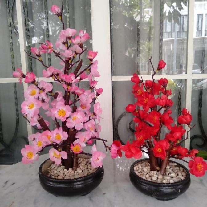 

Pohon Imlek Meihua Mehwa Angpao Bonsai 38 Cm Hiasan Dekorasi Imlek Original