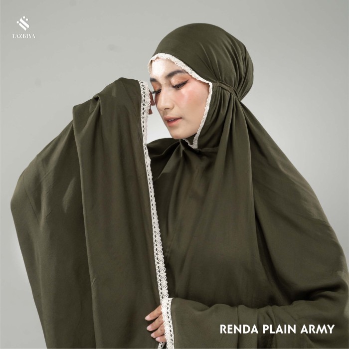 Mukena Tazbiya Renda Plain Army Allsize