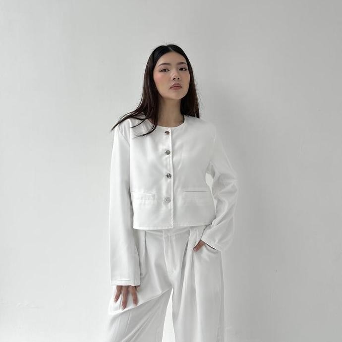 Grosir Sol Blazer - Atasan Outer Blazer Wanita Luaran Crop Top Jacket Murah Baju Lengan Tangan Panja