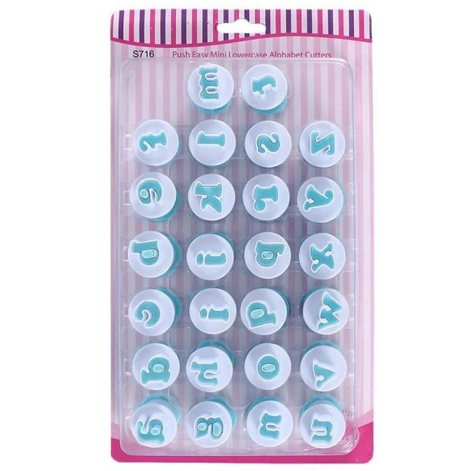

SIAP KIRIM ALPHABET PLUNGER CUTTER HURUF KECIL NAMA FONDANT BISKUIT FONDAN COOKIE