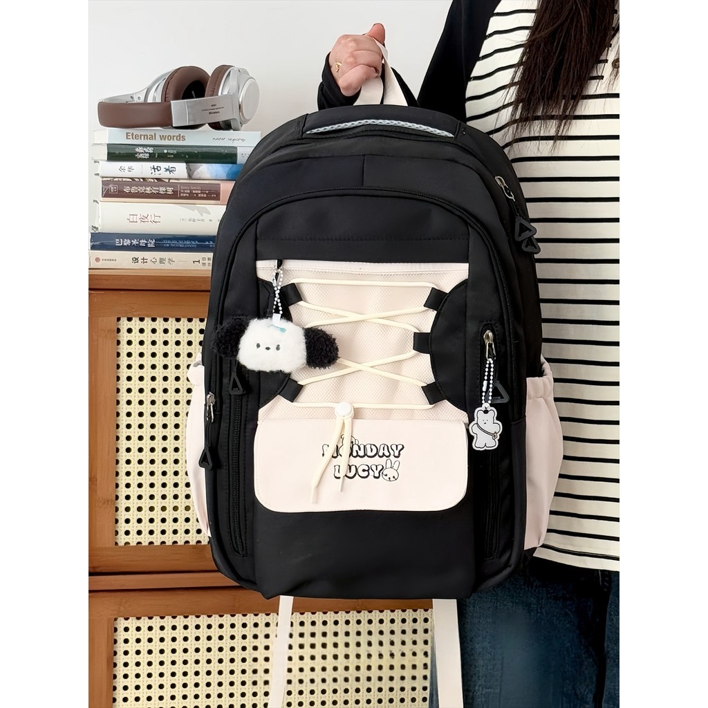 Tas Bahu Gadis Perguruan korea import fashion Tas Sekolah Lucu Wanita Kuliah tas ransel punggung lap