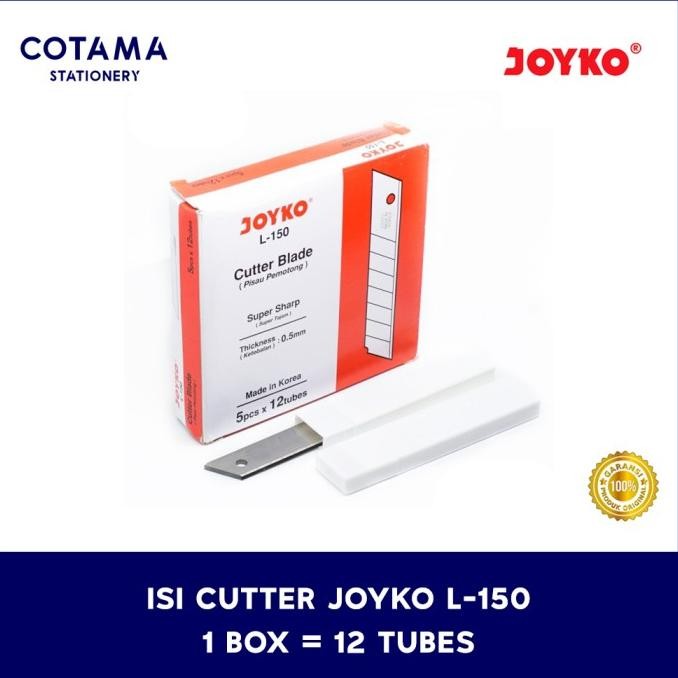 

SIAP KIRIM ISI REFILL CUTTER KECIL JOYKO L-150- 1 BOX ISI 12 TUBES