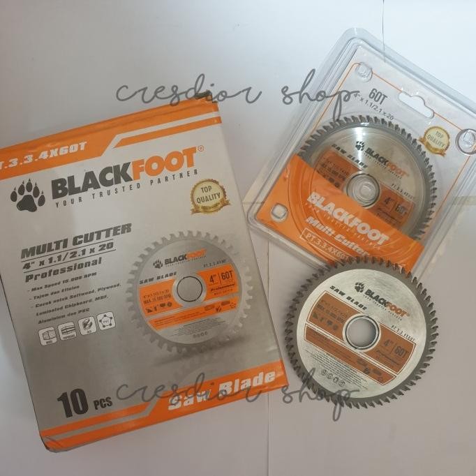

SIAP KIRIM MATA POTONG KAYU ALUMINIUM TCT SAW BLADE MULTI CUTTER 4X60T BLACKFOOT