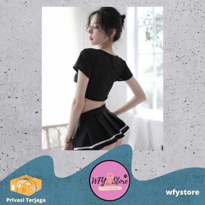 

Sexy Cosplay Kostum Seragam Hitam Polisi Wanita Lingerie - Baju Rok Cd Original