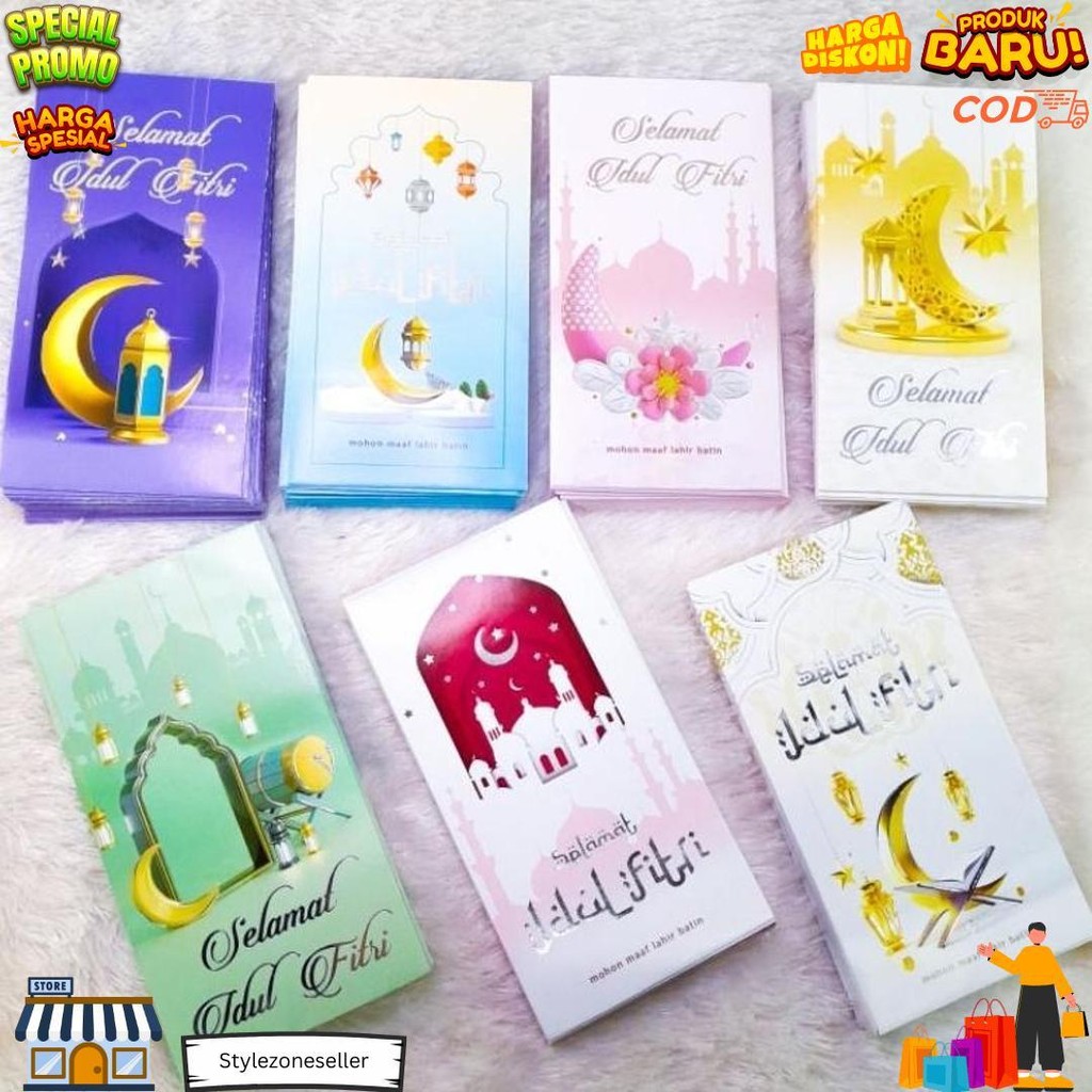 

Amplop Lebaran Idul Fitri Panjang Serbaguna Motif Islamiah Isi 50Pcs Angpo Lebaran D Terlaris