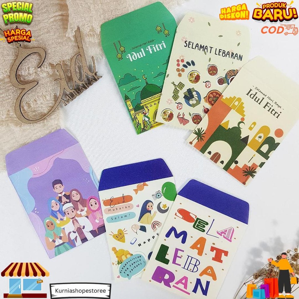 

( Isi 10 ) Amplop Lebaran Idul Fitri 1 Pack Isi 10 Lembar / Amplop Lebaran Murah Kecil D Ramadhan Sale
